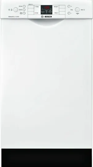 Bosch SPE53U52UC Ada 18" 300 Series Recessed Hndl, 4/4 Cycles, 46 Dba, Rckmatic, 9 Pl Stgs - Wh