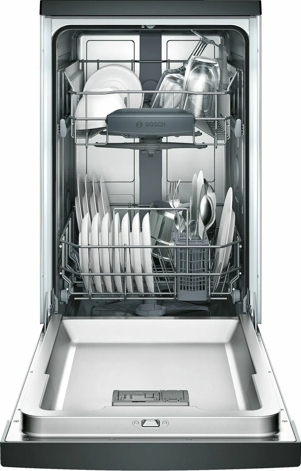 Bosch SPE53U56UC Ada 18" 300 Series Recessed Hndl, 4/4 Cycles, 46 Dba, Rckmatic, 9 Pl Stgs - Bl