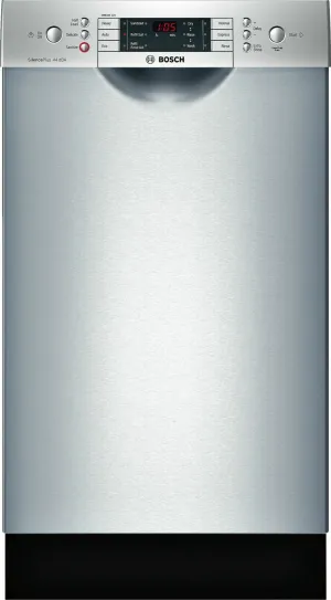 Bosch SPE68U55UC Ada 18" 800 Series Recessed Hndl, 6/5 Cycles, 3Rd Rck, 44 Dba, Rckmatic,10 Pl Stgs - Ss