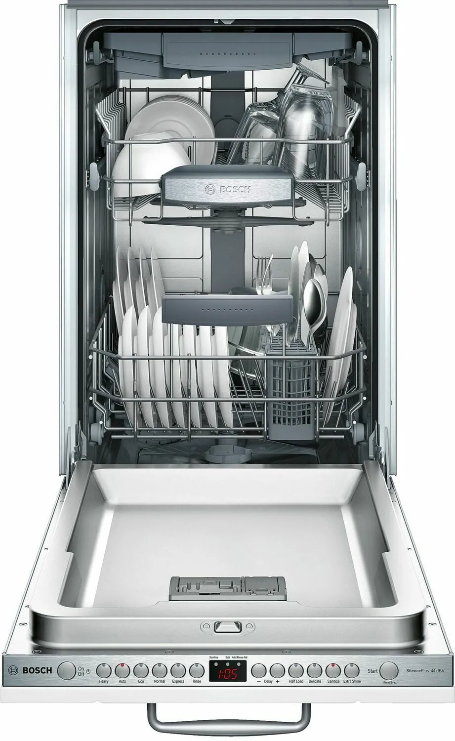 Bosch SPV68U53UC Ada 18" 800 Series Custom Panel, 6/5 Cycles, 3Rd Rck, 44 Dba, Rckmatic,10 Pl Stgs, Infolight - Cp
