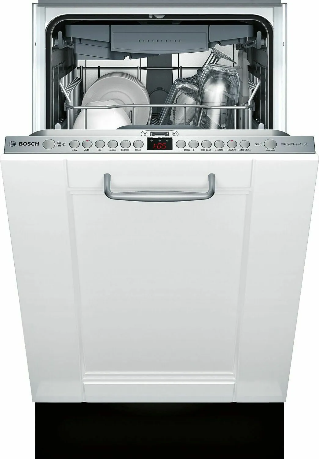 Bosch SPV68U53UC Ada 18" 800 Series Custom Panel, 6/5 Cycles, 3Rd Rck, 44 Dba, Rckmatic,10 Pl Stgs, Infolight - Cp