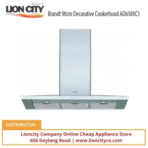 Brandt 90cm Decorative Cookerhood AD658XC1