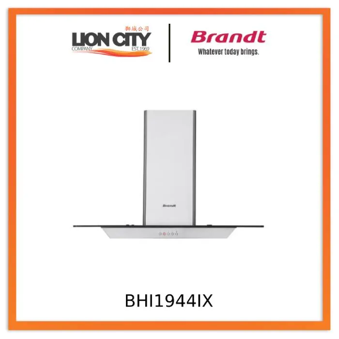 Brandt BHI1944IX - Stainless Steel   Glass Island Hood