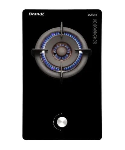 Brandt TG2231BEP Battery/electric Ignition Gas Hob (30cm)(Black)