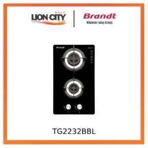 Brandt TG2232BBL Battery/electric Ignition Gas Hob (30cm)(Black)(CYLINDER GAS/LPG ONLY)