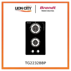 Brandt TG2232BBP Battery/electric Ignition Gas Hob (30cm)(Black)(Town Gas/ PUB ONLY)