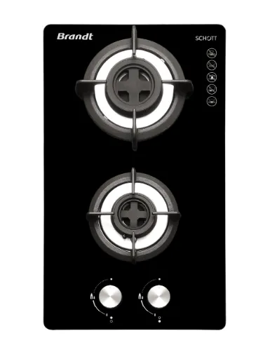 Brandt TG2232BEP Battery/electric Ignition Gas Hob (30cm)(Black)