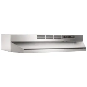 Broan 412404 Broan 24-Inch Ductless Under-Cabinet Range Hood, Stainless Steel