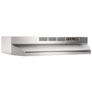Broan 413604 Broan 36-Inch Ductless Under-Cabinet Range Hood, Stainless Steel