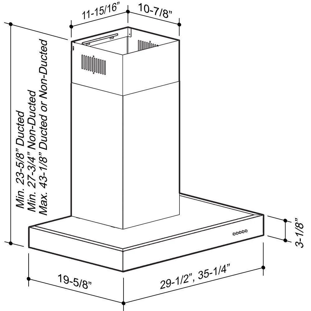 Broan B5330SS Broan 30-Inch Convertible Wall-Mount Chimney Range Hood, 450 Cfm, Stainless Steel