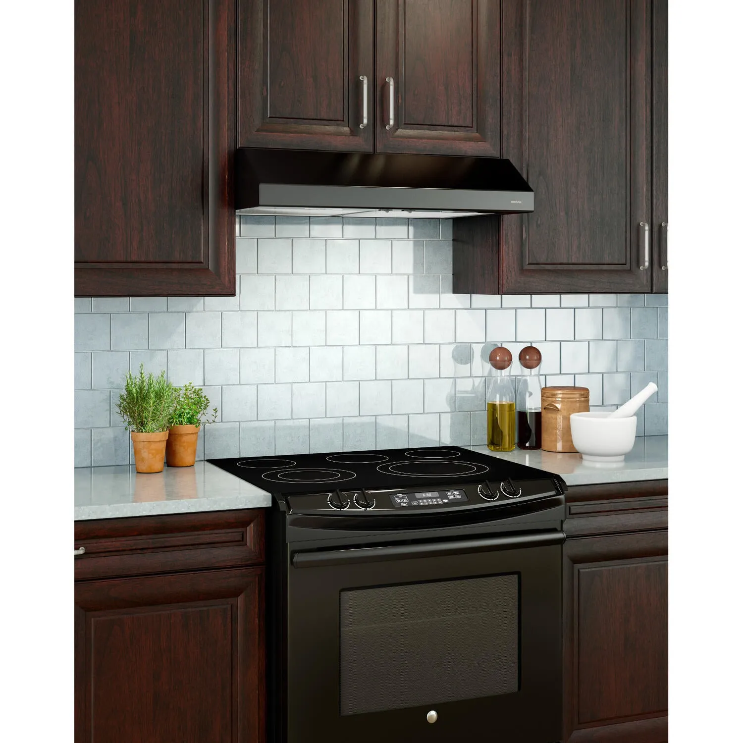 Broan BCSEK136BL Broan 36-Inch Convertible Under-Cabinet Range Hood, Energy Star, 300 Max Blower Cfm, Black