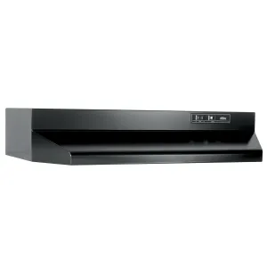 Broan BUEZ030BL Broan 30-Inch Ducted Under-Cabinet Range Hood W/ Easy Install System, 160 Cfm, Black