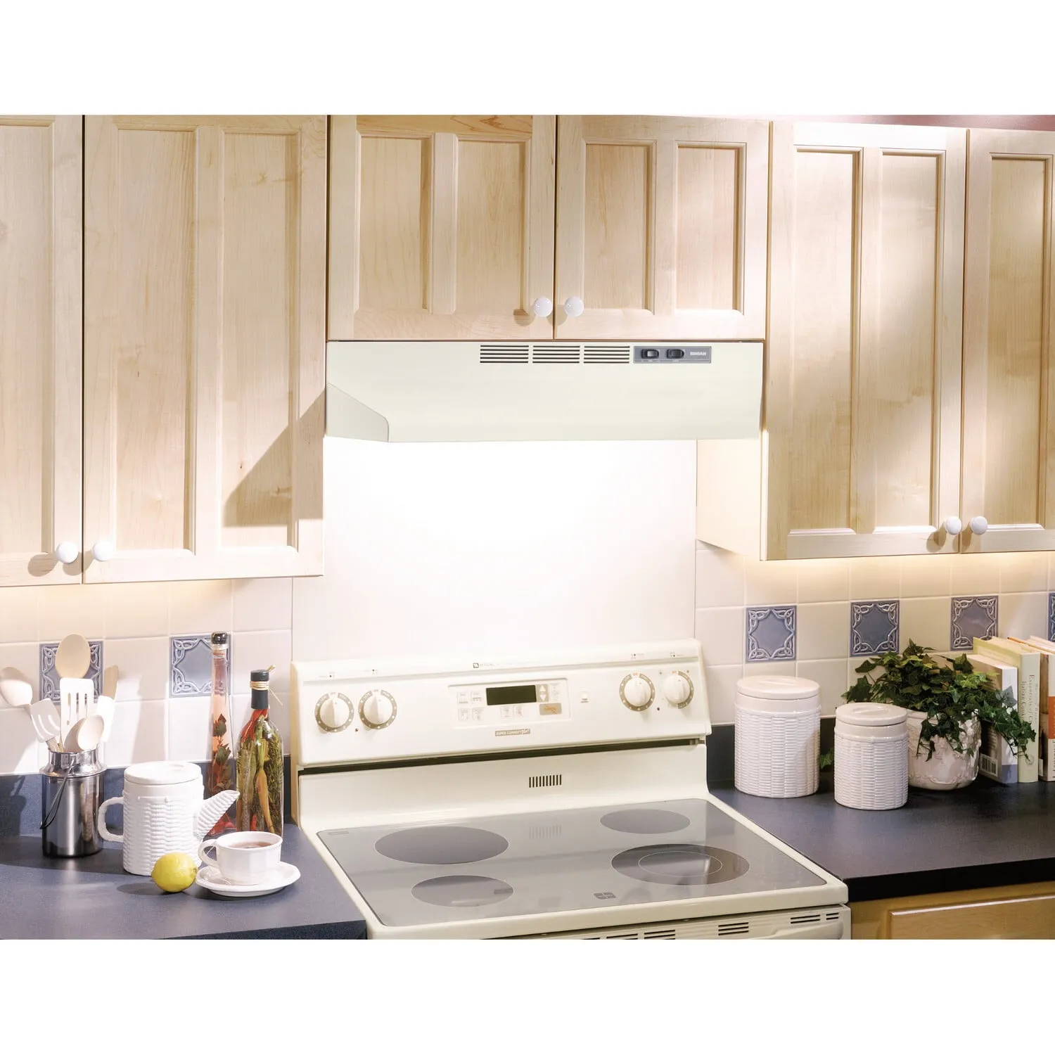 Broan BUEZ130BT Broan 30-Inch Ductless Under-Cabinet Range Hood W/ Easy Install System, Bisque
