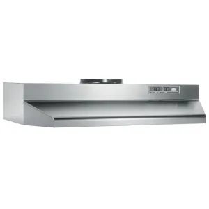 Broan BUEZ230SS Broan 30-Inch Under-Cabinet Range Hood W/ Easy Install System, 190 Cfm, Stainless Steel