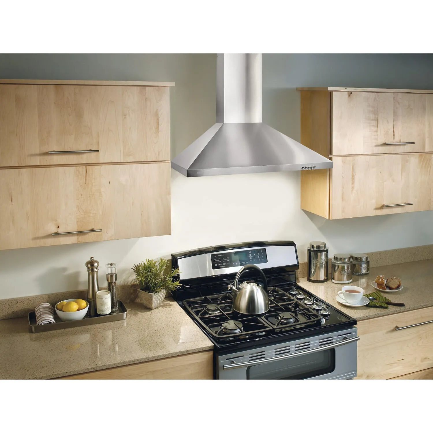 Broan BW5030SSL Broan 30-Inch Convertible European Style Wall-Mounted Chimney Range Hood, 390 Max Blower Cfm, Stainless Steel Led Light