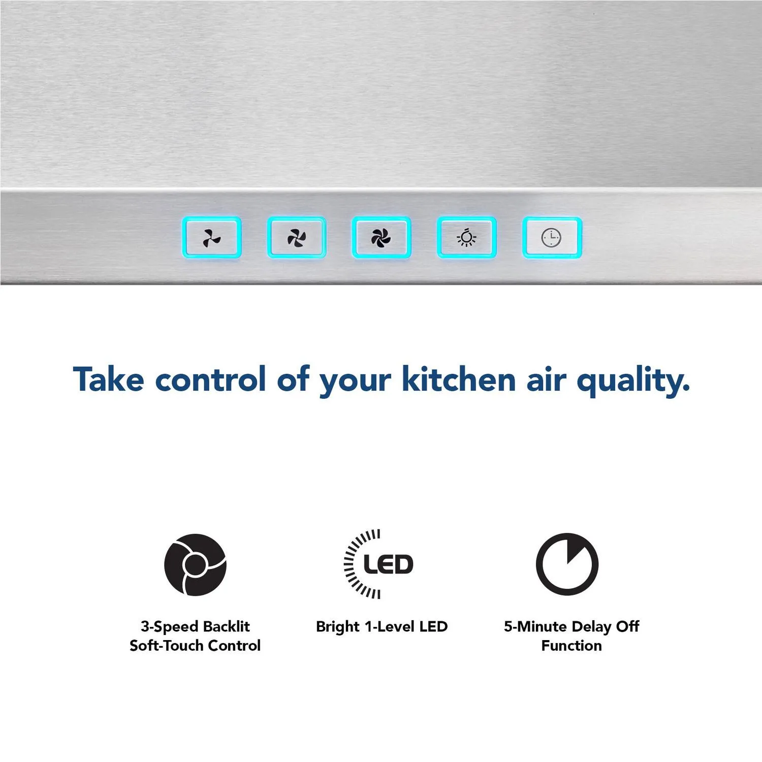 Broan BWP1244SS Broan 24-Inch Convertible Wall-Mount Pyramidal Chimney Range Hood, 450 Max Cfm, Stainless Steel