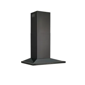 Broan BWS1304BLS Broan 30-Inch Convertible Wall-Mount Low Profile Pyramidal Chimney Range Hood, 450 Max Cfm, Black Stainless Steel