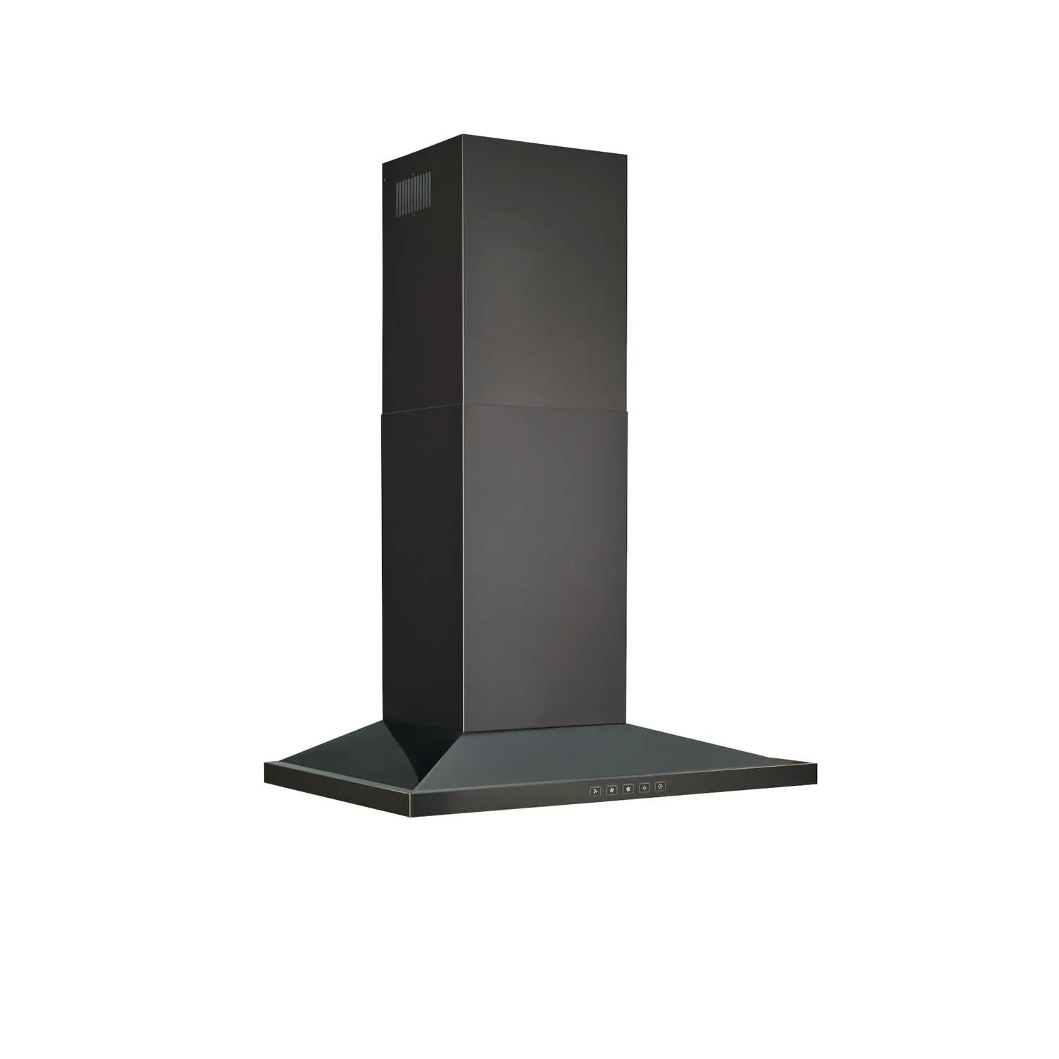 Broan BWS1304BLS Broan 30-Inch Convertible Wall-Mount Low Profile Pyramidal Chimney Range Hood, 450 Max Cfm, Black Stainless Steel