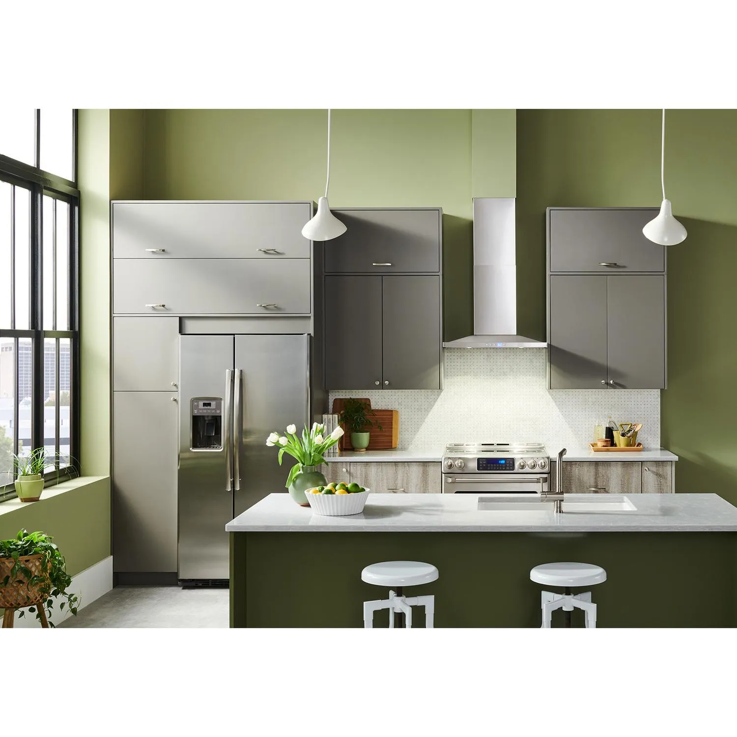 Broan BWS1304SS Broan 30-Inch Convertible Wall-Mount Low Profile Pyramidal Chimney Range Hood, 450 Max Cfm, Stainless Steel