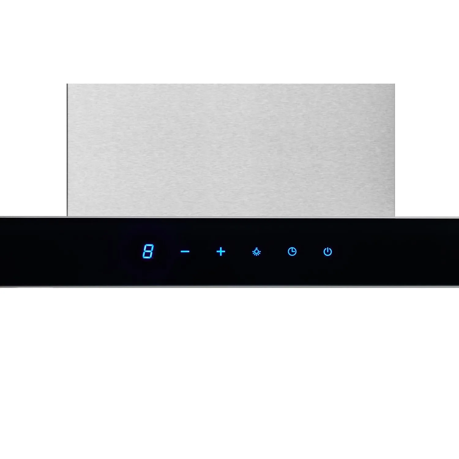 Broan BWT1304SSB Broan 30-Inch Convertible Wall-Mount T-Style Chimney Range Hood, 450 Max Cfm, Stainless Steel W/Black Glass