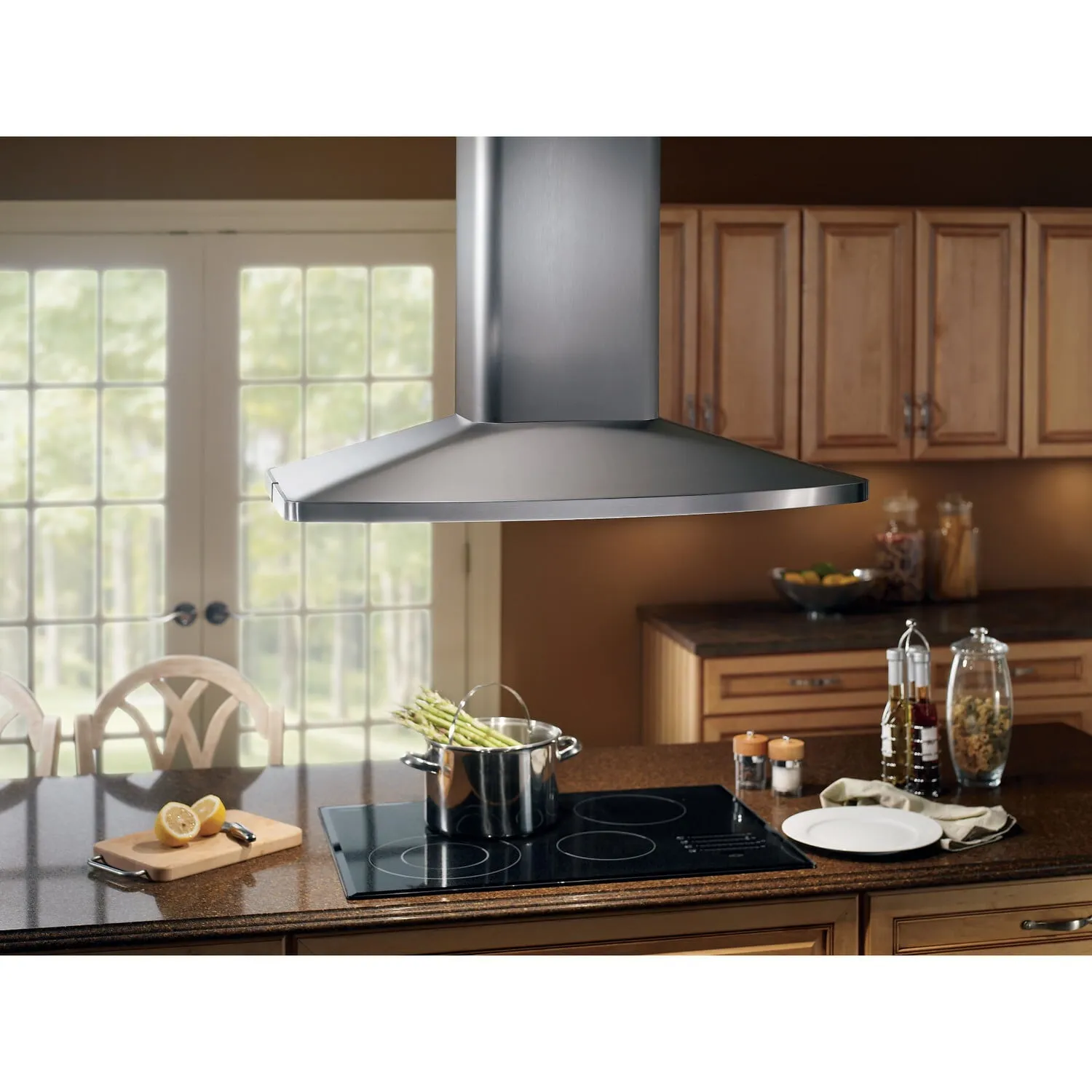 Broan E5490SS Broan 35-7/16-Inch X 27-9/16-Inch Convertible Island Chimney Range Hood, 480 Cfm, Stainless Steel
