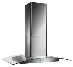 Broan EI5936SS Broan 35-3/8-Inch X 25-5/8-Inch Convertible Curved Glass Canopy Island Range Hood, 500 Cfm, Stainle