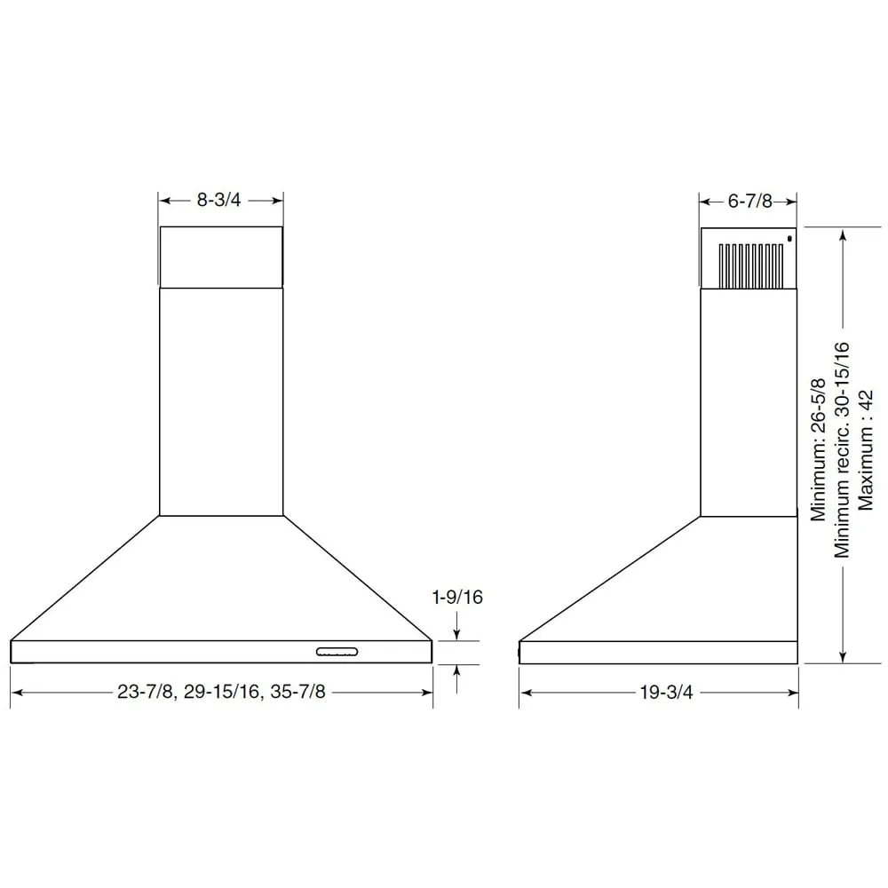 Broan EW4830WH Broan 30-Inch Convertible Wall-Mount Chimney Range Hood, 400 Cfm, White