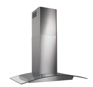Broan EW5630SS Broan 30-Inch Curved Glass Canopy Wall-Mount Range Hood W/ Heat Sentry , 500 Cfm, Stainless Steel