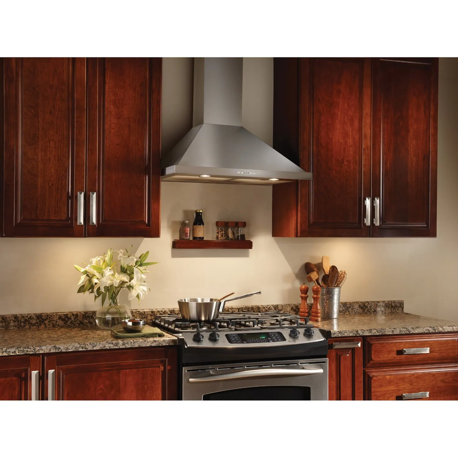 Broan EW5830SS Broan 30-Inch Convertible Canopy Wall-Mount Range Hood W/ Heat Sentry, 500 Cfm, Stainless Steel