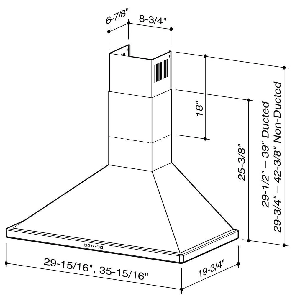 Broan EW5830SS Broan 30-Inch Convertible Canopy Wall-Mount Range Hood W/ Heat Sentry, 500 Cfm, Stainless Steel