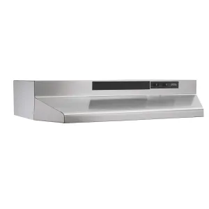 Broan F403604 Broan 36-Inch Convertible Under-Cabinet Range Hood, 230 Max Blower Cfm, Stainless Steel