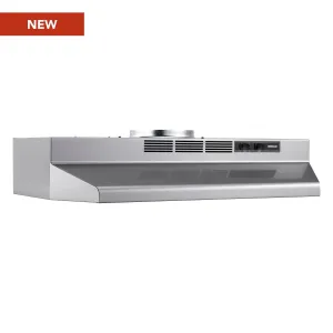 Broan F4036SF Broan 36-Inch Convertible Under-Cabinet Range Hood, 230 Max Blower Cfm, Stainless Finish