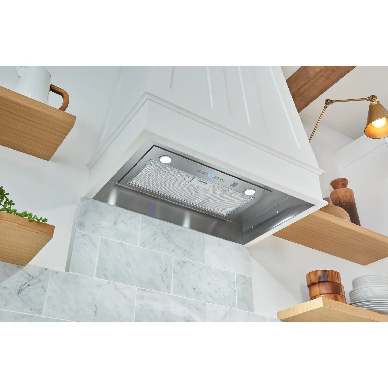 Broan PM400SSV Broan 21-Inch Custom Range Hood Insert W/ Voice Control & Easy Install System, 450 Max Blower Cfm, Stainless Steel