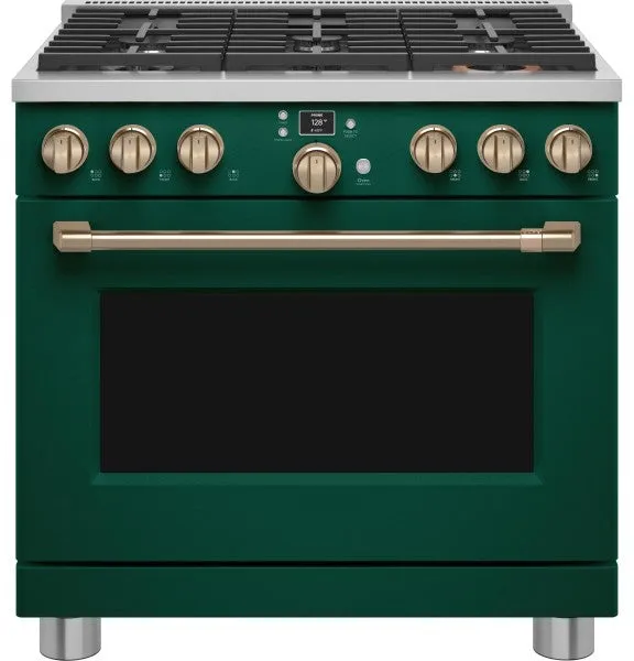 Caf C2Y366P5TG2 Caf 36" Smart Dual-Fuel Commercial-Style Range with 6 Burners (Natural Gas)