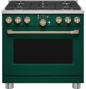 Caf C2Y366P5TG2 Caf 36" Smart Dual-Fuel Commercial-Style Range with 6 Burners (Natural Gas)