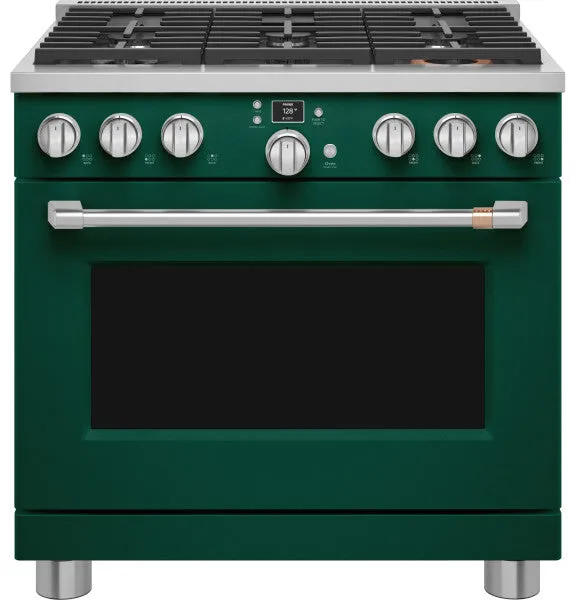 Caf C2Y366P5TG2 Caf 36" Smart Dual-Fuel Commercial-Style Range with 6 Burners (Natural Gas)