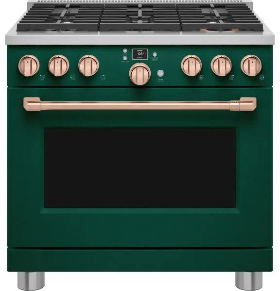 Caf C2Y366P5TG2 Caf 36" Smart Dual-Fuel Commercial-Style Range with 6 Burners (Natural Gas)
