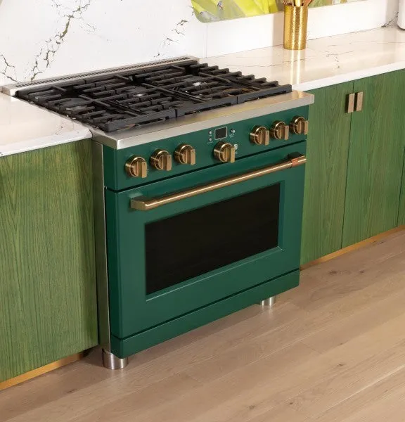 Caf C2Y366P5TG2 Caf 36" Smart Dual-Fuel Commercial-Style Range with 6 Burners (Natural Gas)