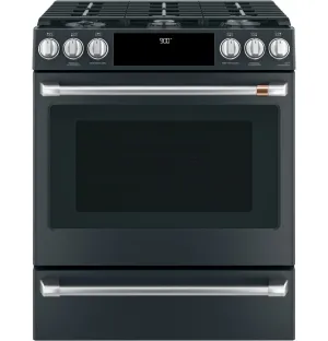 Cafe C2S900P3MD1 Caf 30" Slide-In Front Control Dual-Fuel Convection Range With Warming Drawer