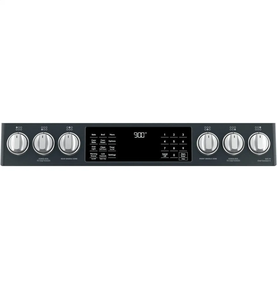 Cafe C2S900P3MD1 Caf 30" Slide-In Front Control Dual-Fuel Convection Range With Warming Drawer