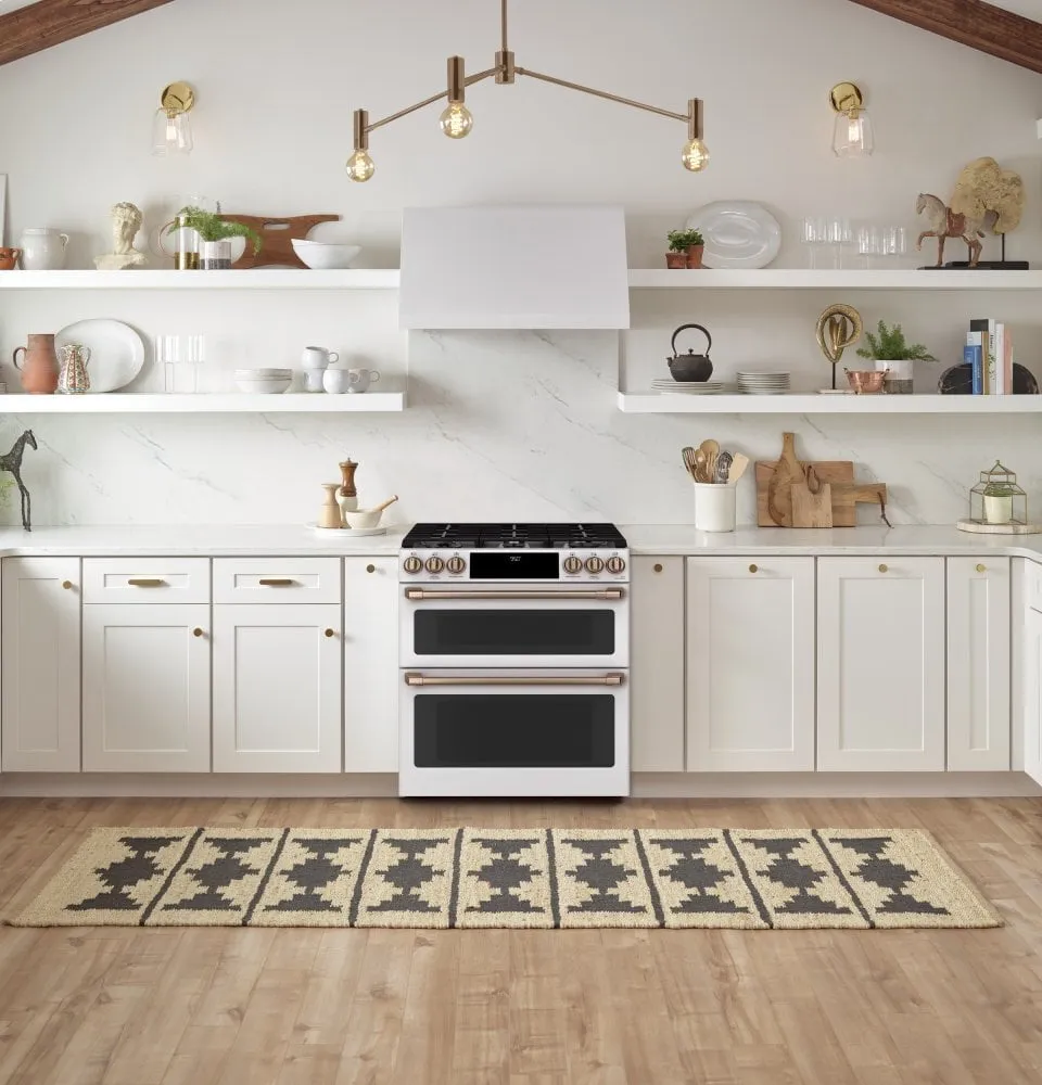 Cafe C2S950P4MW2 Caf 30" Smart Slide-In, Front-Control, Dual-Fuel, Double-Oven Range With Convection