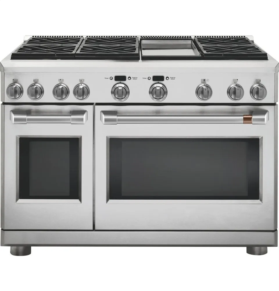 Cafe C2Y486P2MS1 Caf 48" Dual-Fuel Professional Range With 6 Burners And Griddle (Natural Gas)