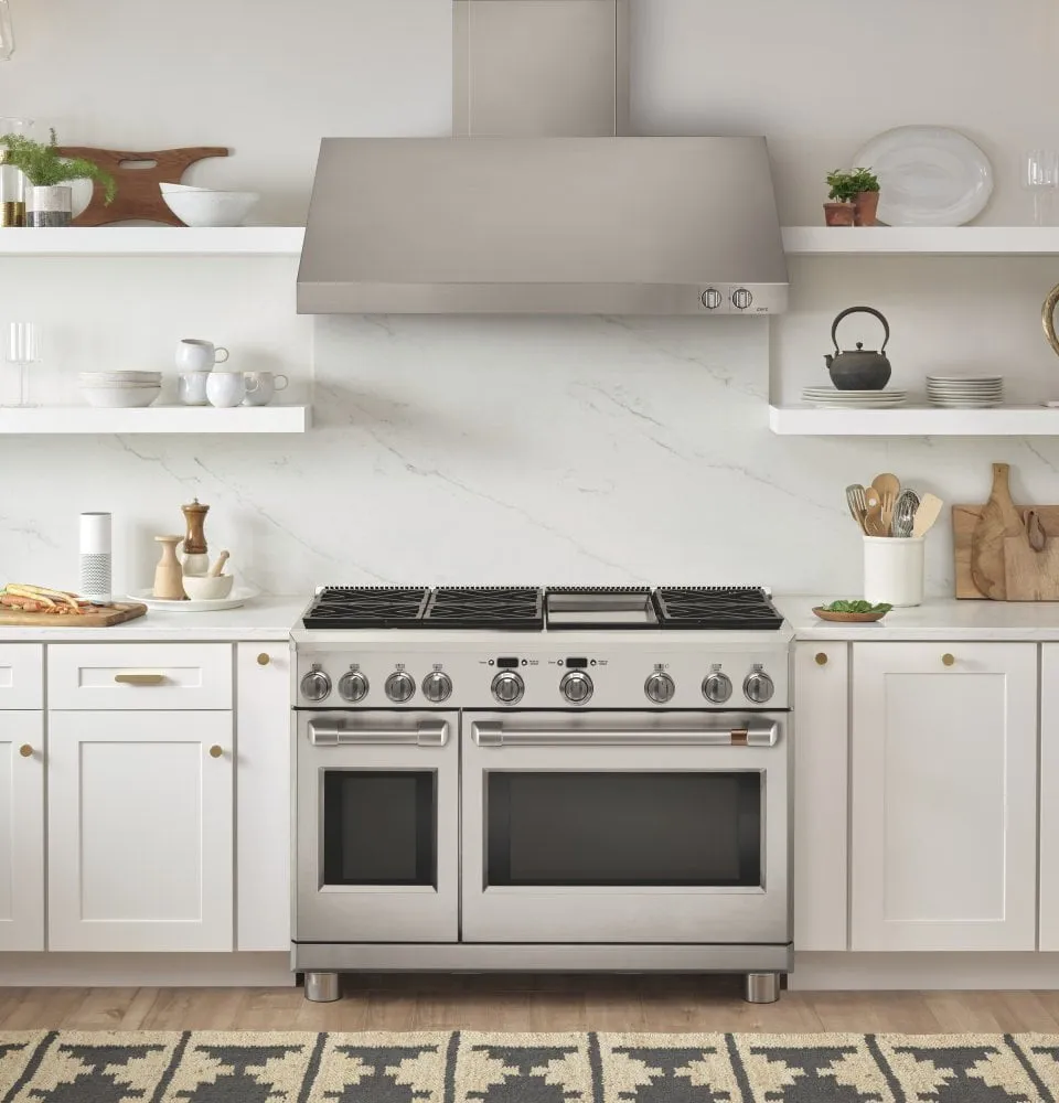 Cafe C2Y486P2MS1 Caf 48" Dual-Fuel Professional Range With 6 Burners And Griddle (Natural Gas)