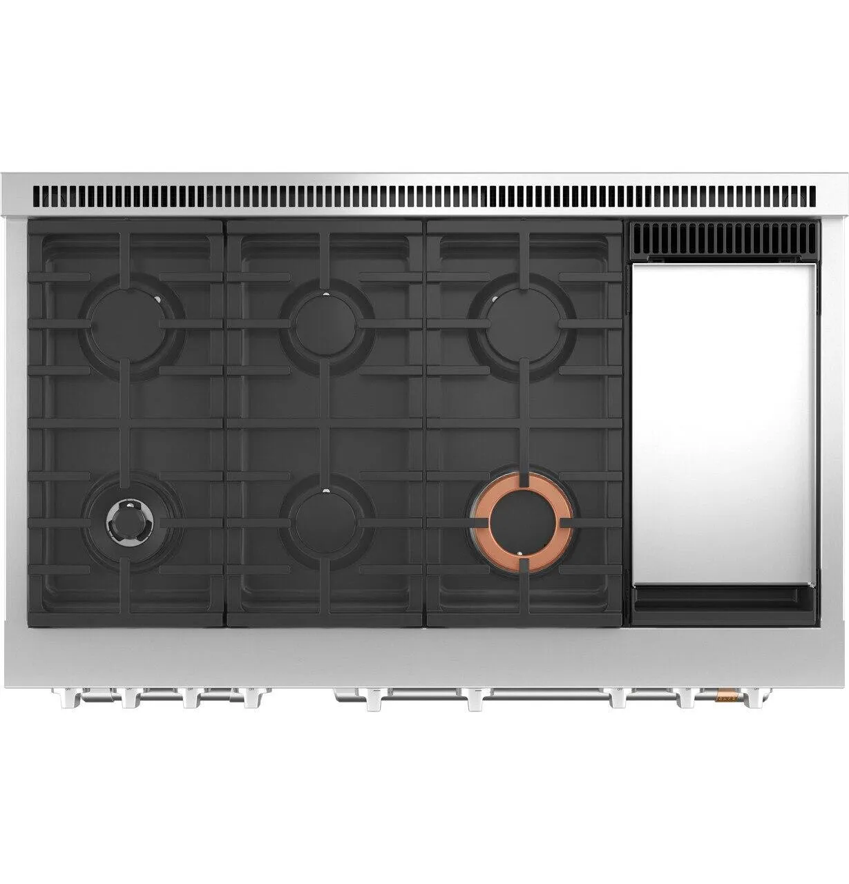 Cafe C2Y486P3TD1 Caf&#8482; 48" Smart Dual-Fuel Commercial-Style Range With 6 Burners And Griddle (Natural Gas)