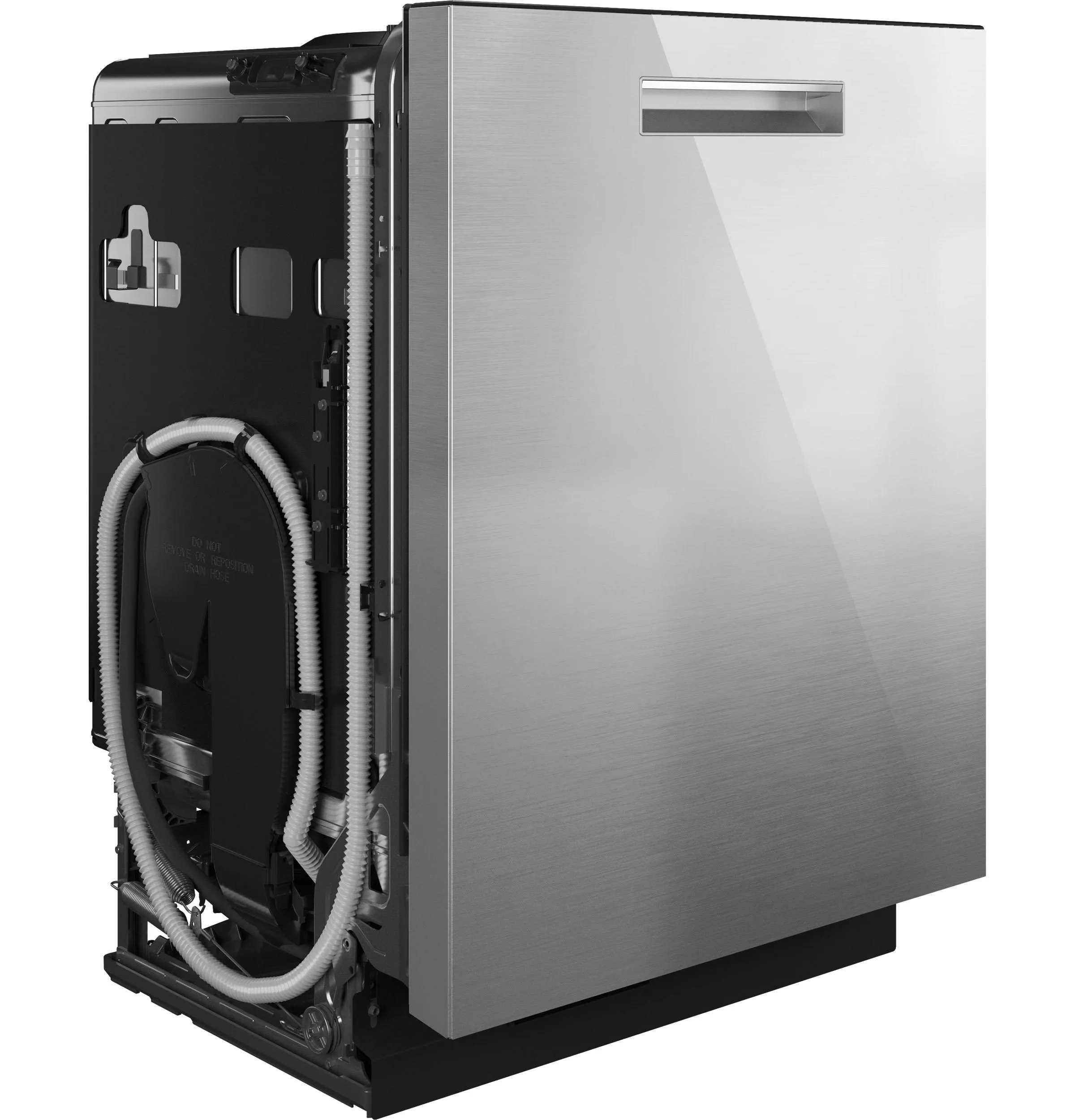 Cafe CDP888M5VS5 Caf&#8482; Customfit Energy Star Stainless Interior Smart Dishwasher With Ultra Wash Top Rack And Dual Convection Ultra Dry, Led Lights, 39 Dba In Platinum Glass
