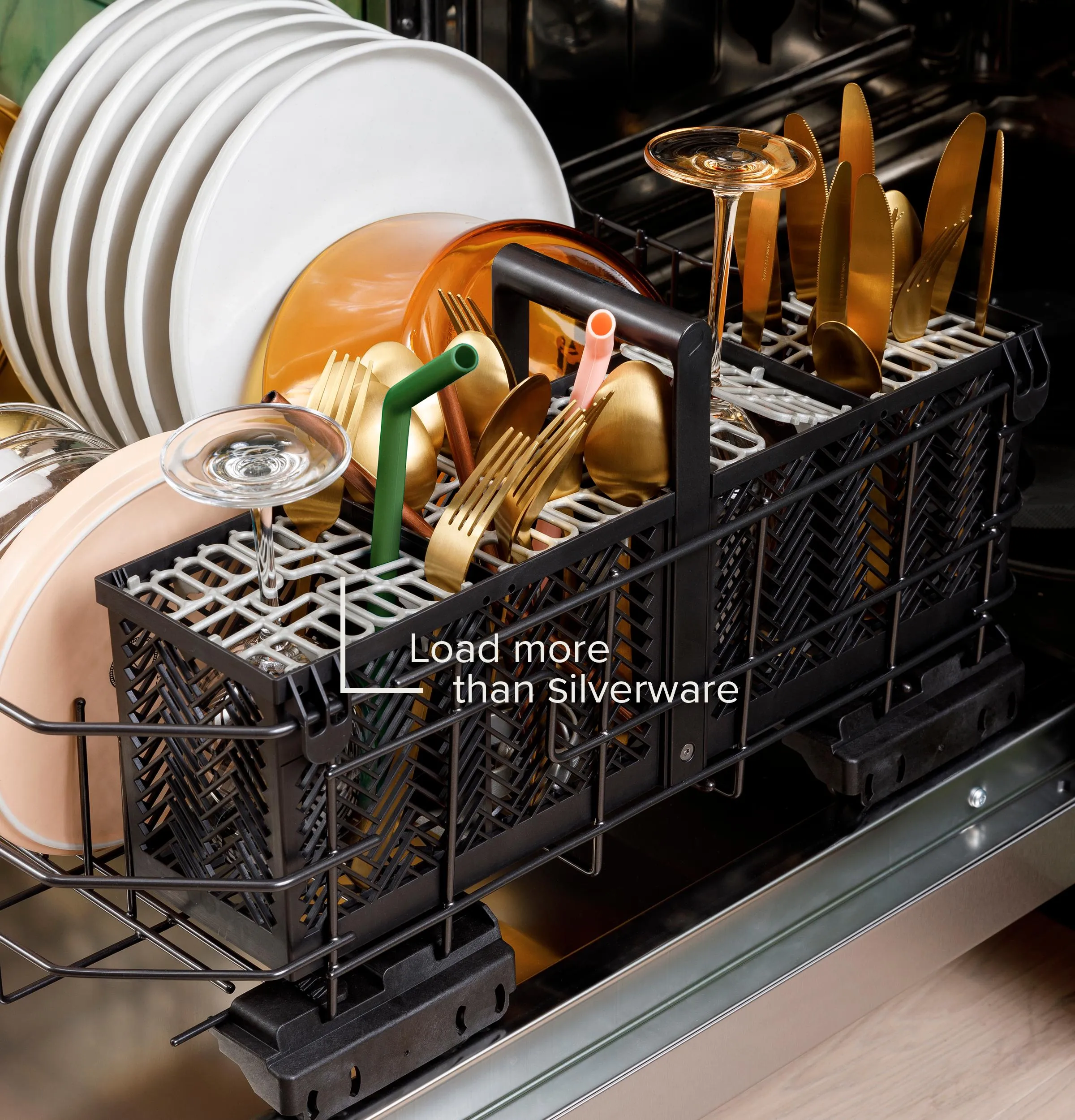 Cafe CDT828P2VS1 Caf&#8482; Customfit Energy Star Stainless Interior Smart Dishwasher With Ultra Wash & Dry, 42 Dba