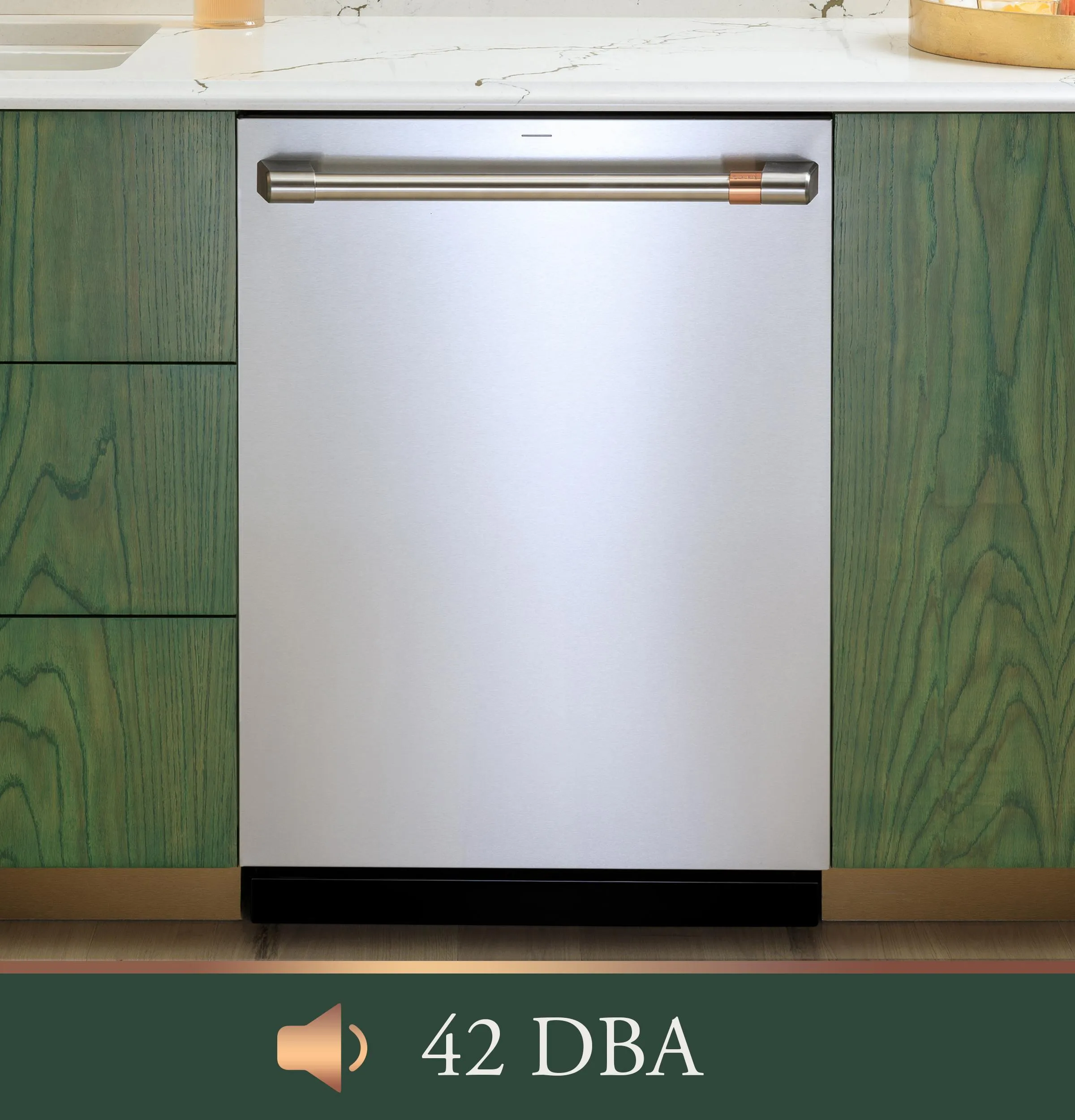 Cafe CDT828P2VS1 Caf&#8482; Customfit Energy Star Stainless Interior Smart Dishwasher With Ultra Wash & Dry, 42 Dba