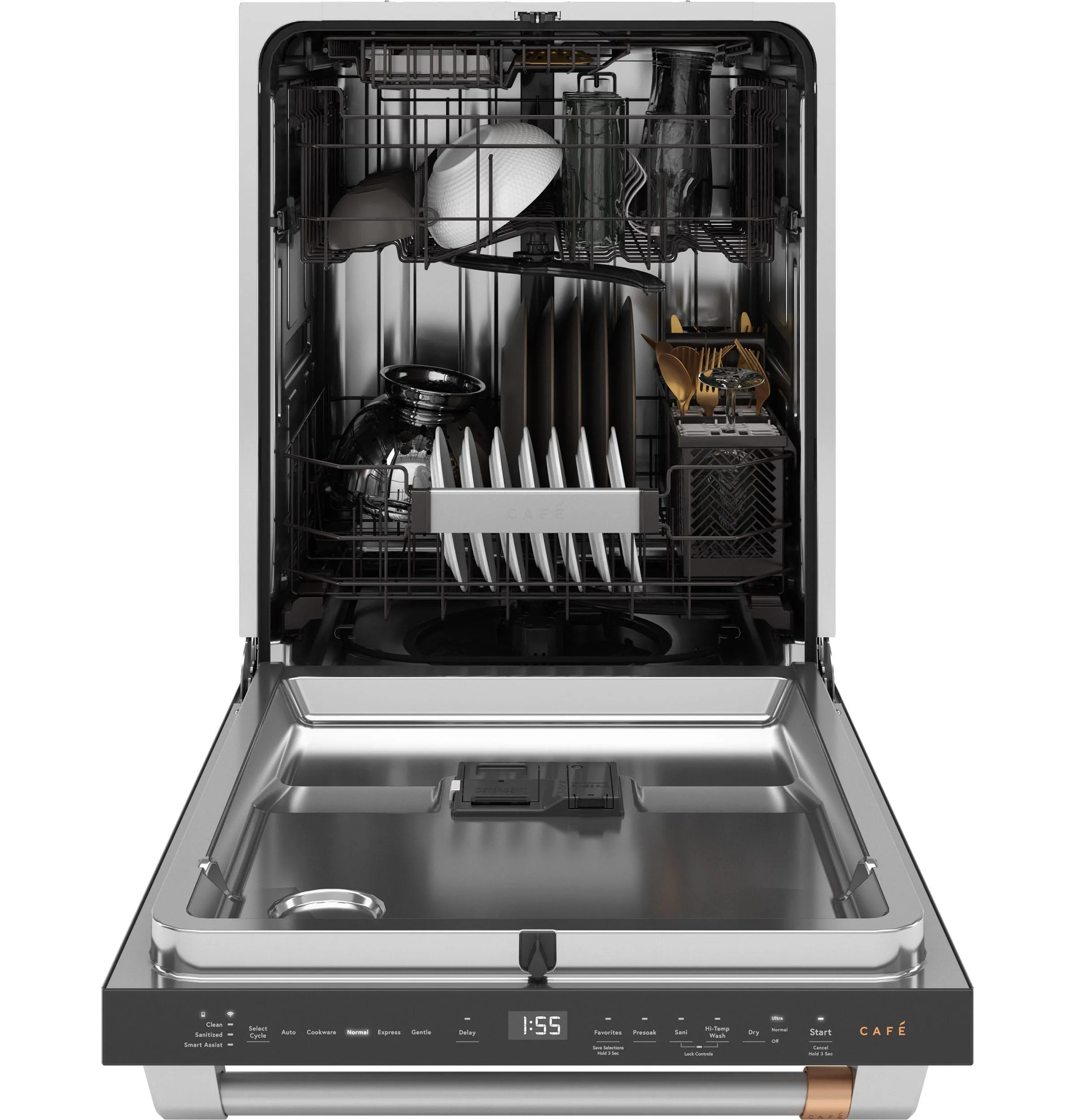 Cafe CDT828P2VS1 Caf&#8482; Customfit Energy Star Stainless Interior Smart Dishwasher With Ultra Wash & Dry, 42 Dba