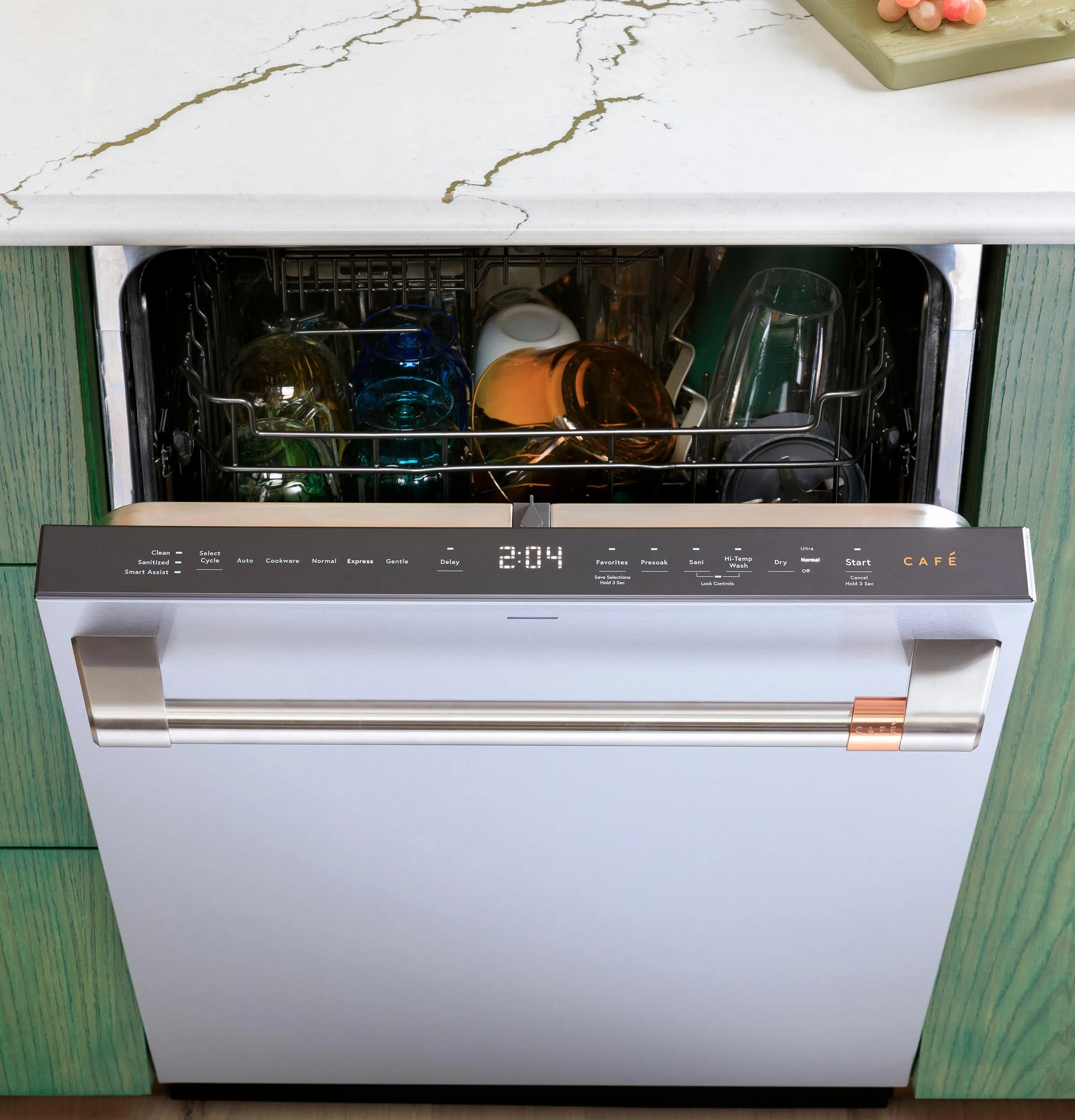 Cafe CDT828P2VS1 Caf&#8482; Customfit Energy Star Stainless Interior Smart Dishwasher With Ultra Wash & Dry, 42 Dba