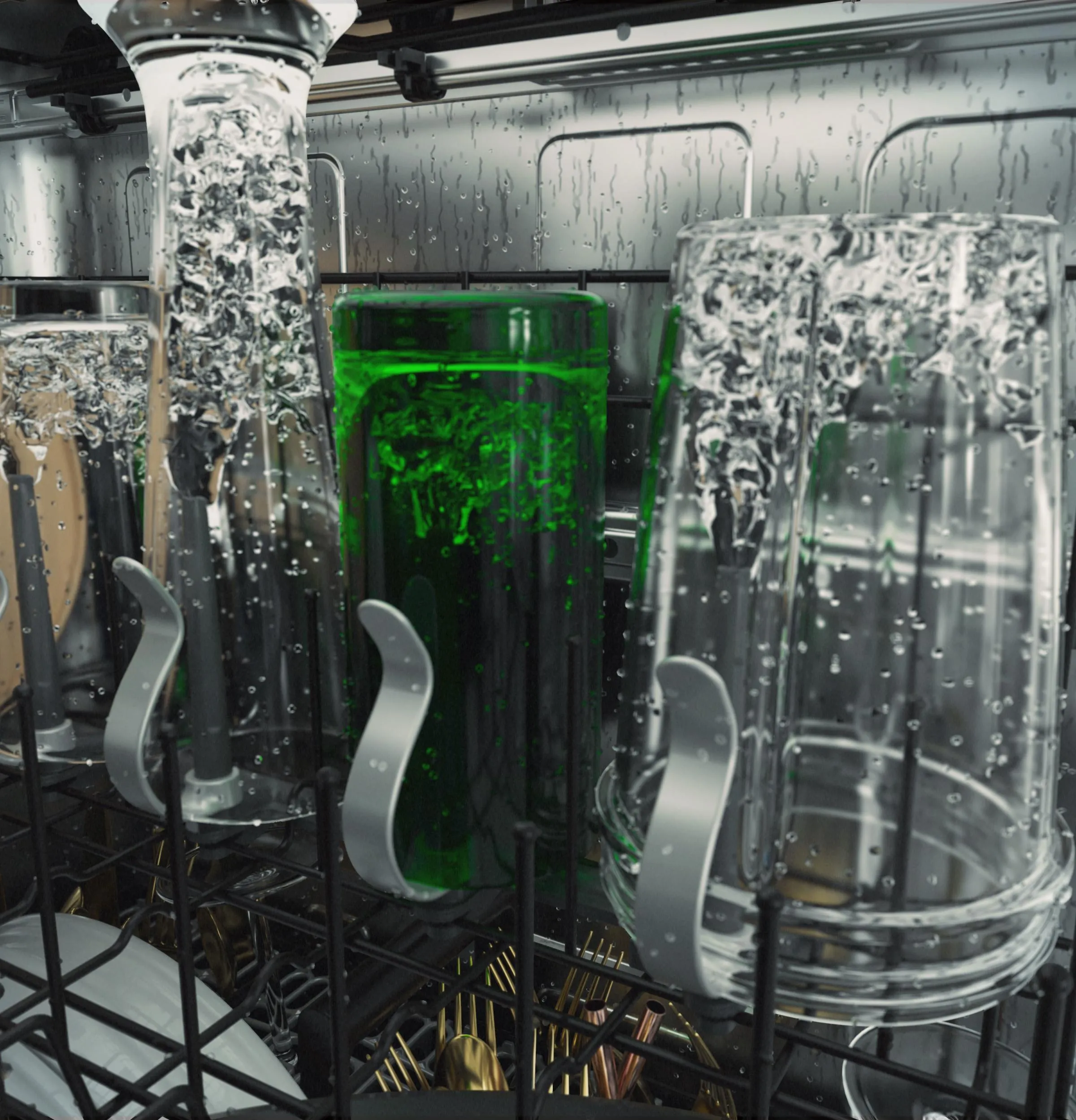 Cafe CDT828P2VS1 Caf&#8482; Customfit Energy Star Stainless Interior Smart Dishwasher With Ultra Wash & Dry, 42 Dba
